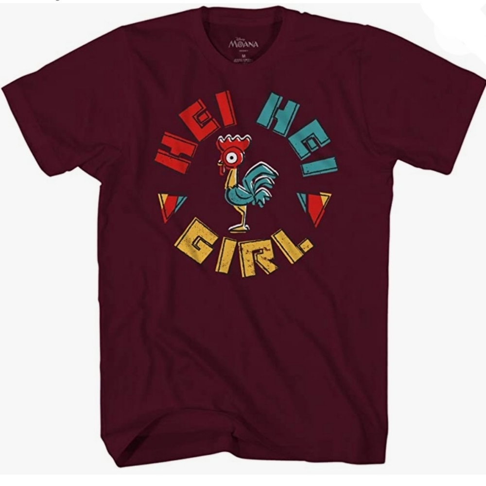 Disney Moana Hei Hei Graphic Tee Shirt Girls Size XS